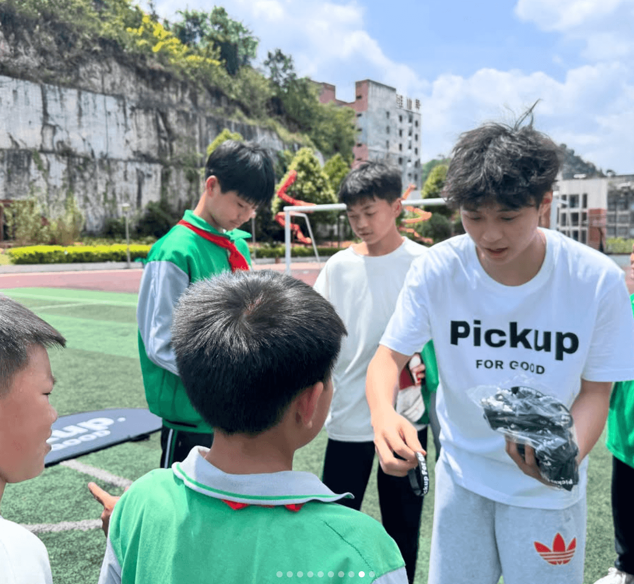 Kids playing basketball